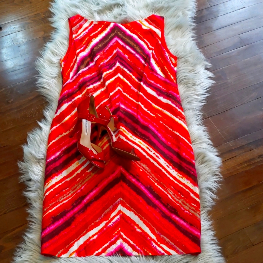 RED sleeveless dress